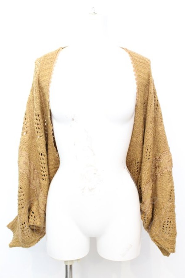 画像1: axes femme / ニットモモンガカーディガン M マスタード O-25-09-25-1018-AX-TS-IG-ZT016 (1)