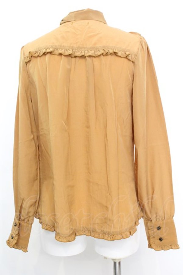 画像4: axes femme / フェミニンボータイブラウス/美女と野獣  マスタード O-25-09-25-1022-AX-BL-IG-ZT052 (4)