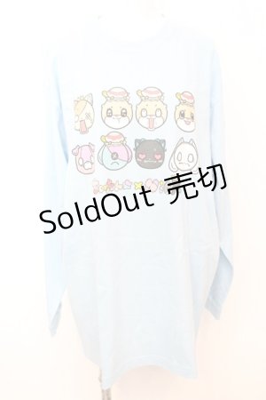 画像: NieR Clothing / ちいたんコラボ プルオーバーカットソー XL サックス O-25-09-25-1032-PU-TO-YM-ZT307