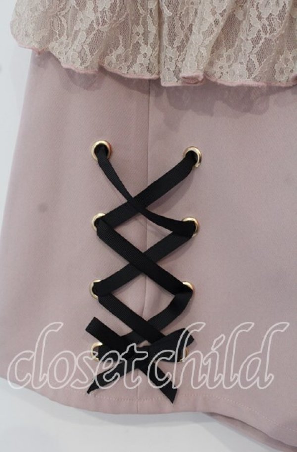 画像2: LIZ LISA / フロントレースアップフリルスカート  ピンク O-25-09-25-010-LO-SK-IG-OS (2)