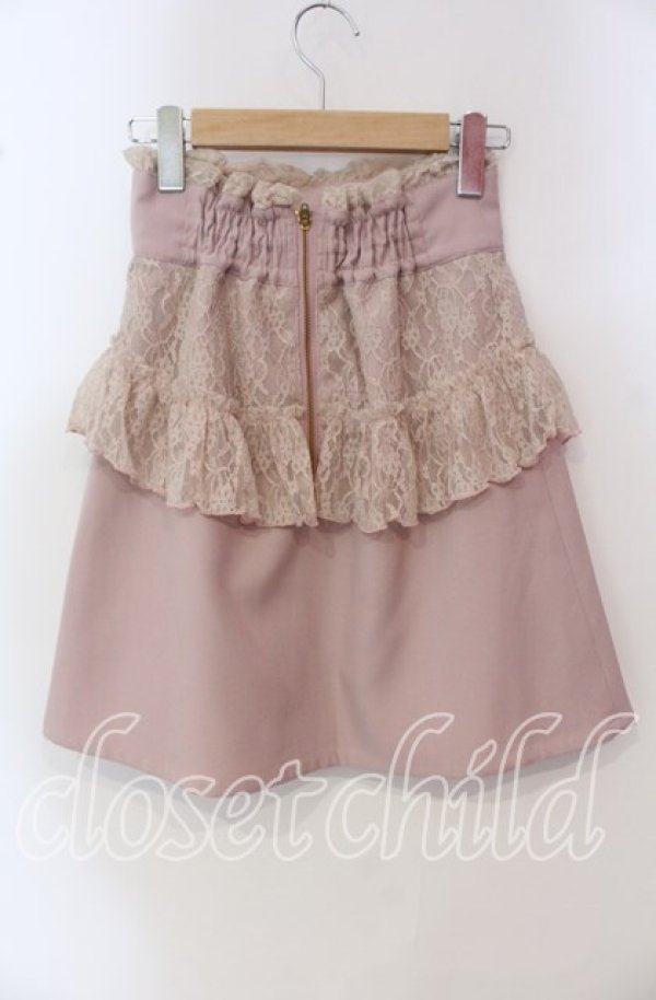 画像3: LIZ LISA / フロントレースアップフリルスカート  ピンク O-25-09-25-010-LO-SK-IG-OS (3)
