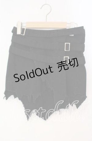 画像: STIGMATA / ランダムカットスカート  ブラック O-25-09-25-012-GO-SK-IG-OS