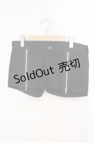 画像: 【SALE】STIGMATA / ジップアップショートパンツ M ブラック O-25-09-25-015-GO-ZA-IG-ZT240