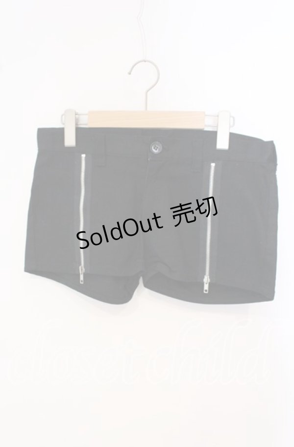 画像1: 【SALE】STIGMATA / ジップアップショートパンツ M ブラック O-25-09-25-015-GO-ZA-IG-ZT240 (1)