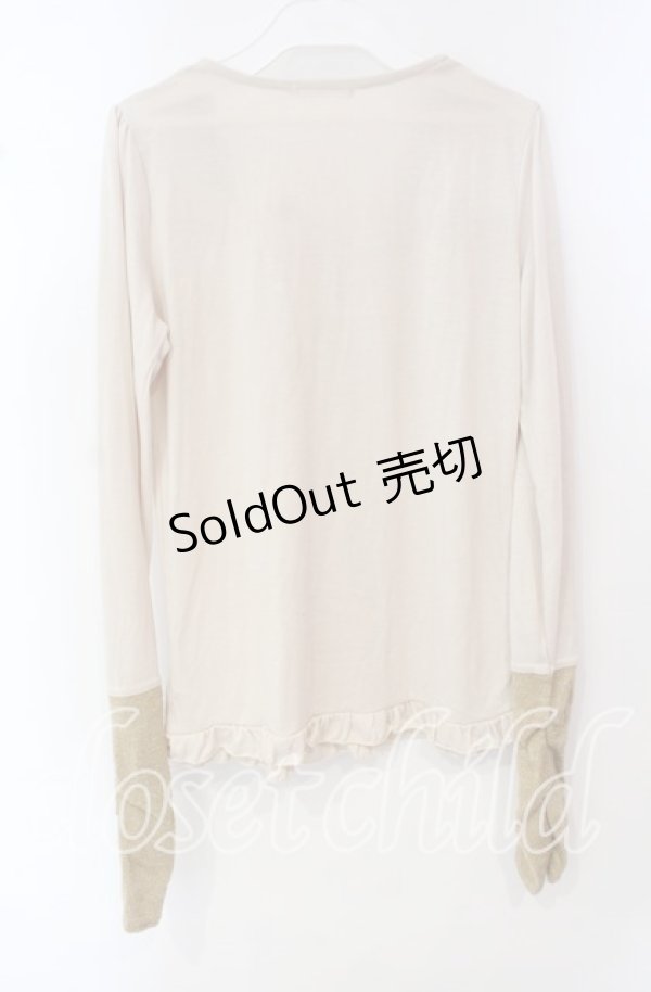 画像3: axes femme / ニットアームインナーカットソー M ベージュ O-25-09-25-017-AX-TO-OW-ZT276 (3)