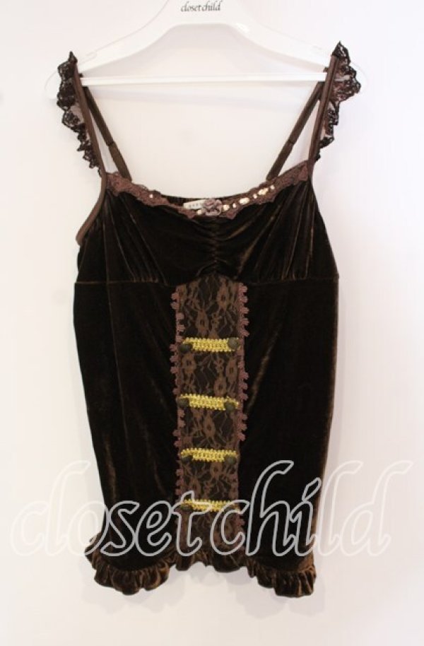 画像1: axes femme / ナポレオンベロアアウタータンク M ブラウン O-25-09-25-023-AX-TO-OW-OS (1)