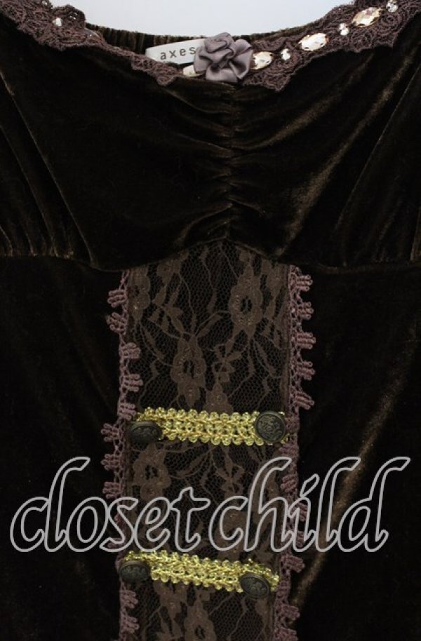 画像2: axes femme / ナポレオンベロアアウタータンク M ブラウン O-25-09-25-023-AX-TO-OW-OS (2)