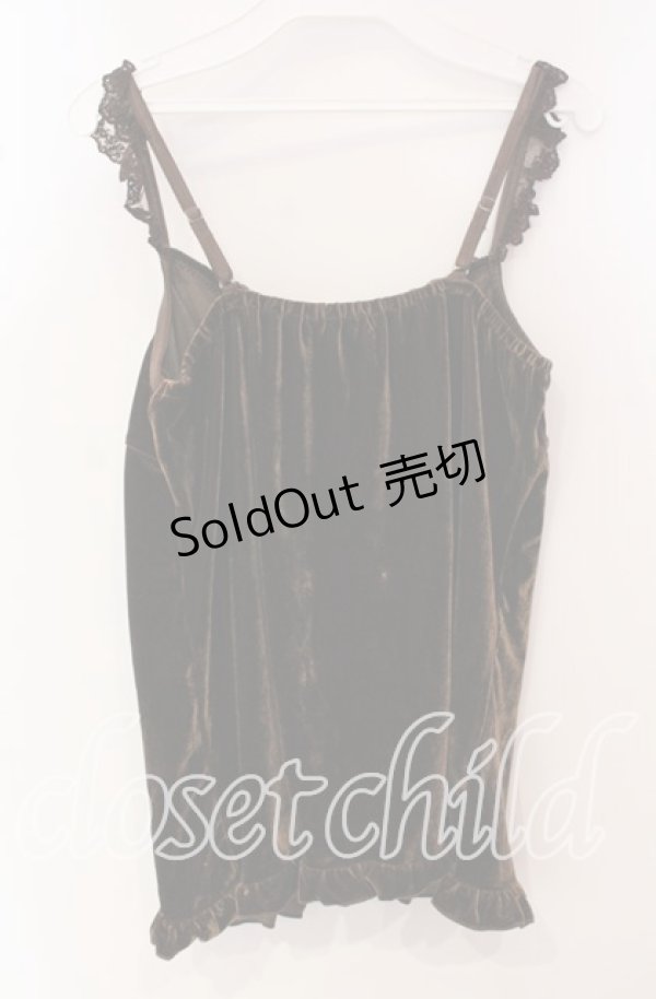 画像3: axes femme / ナポレオンベロアアウタータンク M ブラウン O-25-09-25-023-AX-TO-OW-OS (3)