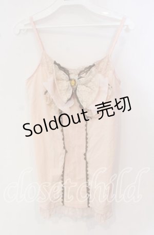 画像: axes femme / BIGリボンキャミソール M ピンク O-25-09-25-025-AX-TO-OW-OS