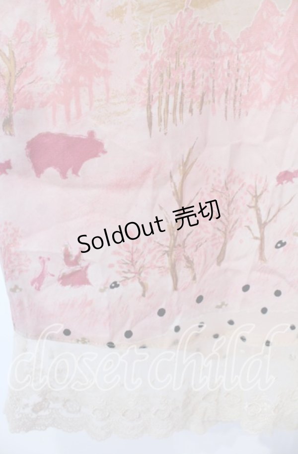 画像2: 【SALE】Cherir la femme / 総柄チュニック  ピンク系 O-25-09-25-029-LO-TO-OW-ZT356 (2)