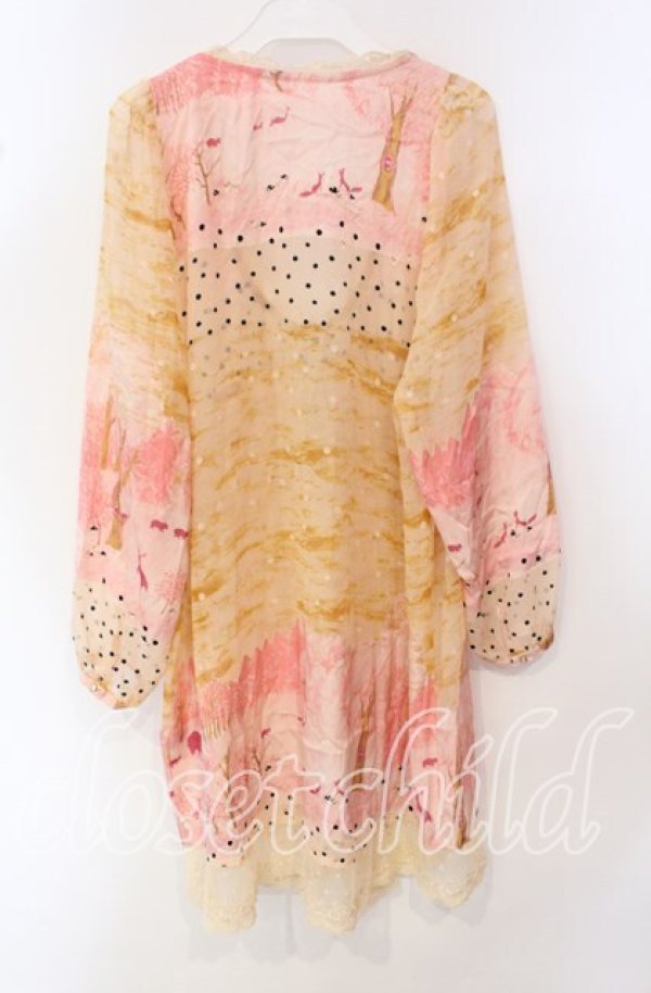 画像3: Cherir la femme / 総柄チュニック  ピンク系 O-25-09-25-029-LO-TO-OW-ZT356 (3)