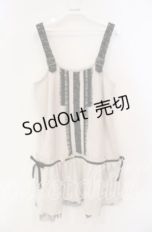 画像: axes femme / 薔薇レース使いジャンパースカート M キナリ O-25-09-25-031-AX-OP-OW-OS