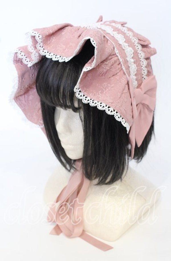 画像1: axes femme kawaii / メアリーハーフボンネット  ピンク O-25-09-26-002-AX-AC-OW-ZT433 (1)