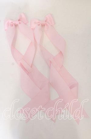 画像: LOTUS ribbon / ツインテールリボンバレッタ  ピンクリボン O-25-09-26-056-EL-AC-OW-OS