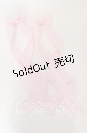 画像: LOTUS ribbon / ツインテールリボンバレッタ  ピンクリボン O-25-09-26-056-EL-AC-OW-OS