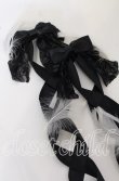 画像2: LOTUS ribbon / ツインテールリボンバレッタ  フェザー×クロリボン O-25-09-26-059-EL-AC-OW-ZT488-F006 (2)