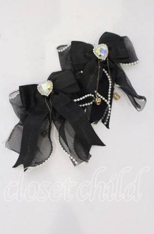 画像: LIZ LISA / ビジューリボンヘアクリップ  クロ O-25-09-26-072-LO-AC-OW-OS