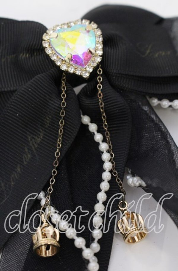 画像2: LIZ LISA / ビジューリボンヘアクリップ  クロ O-25-09-26-072-LO-AC-OW-ZT488-F006 (2)