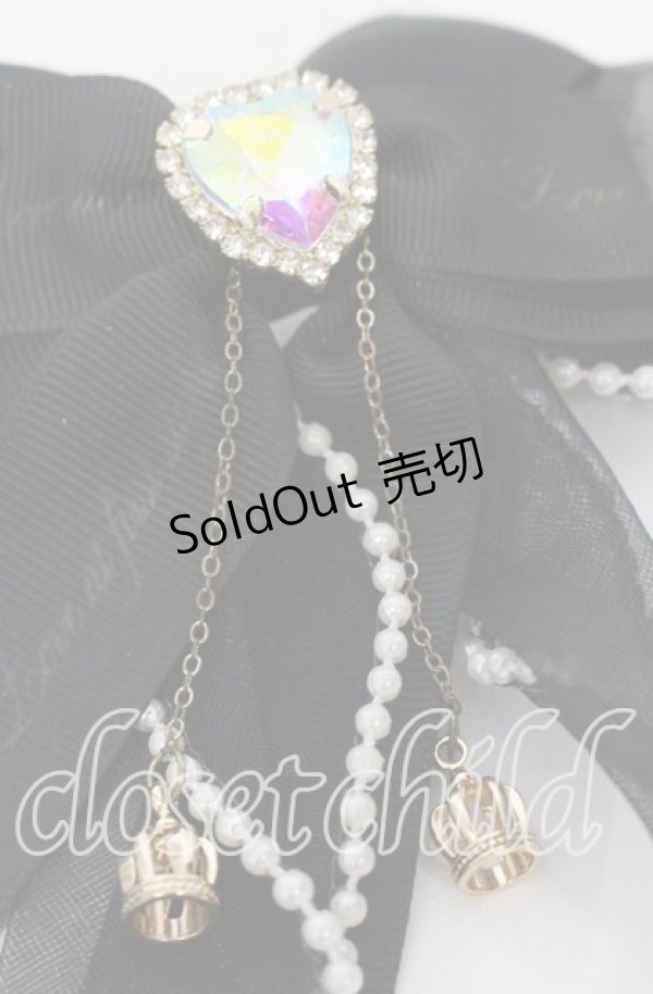 画像2: LIZ LISA / ビジューリボンヘアクリップ  クロ O-25-09-26-072-LO-AC-OW-ZT488-F006 (2)