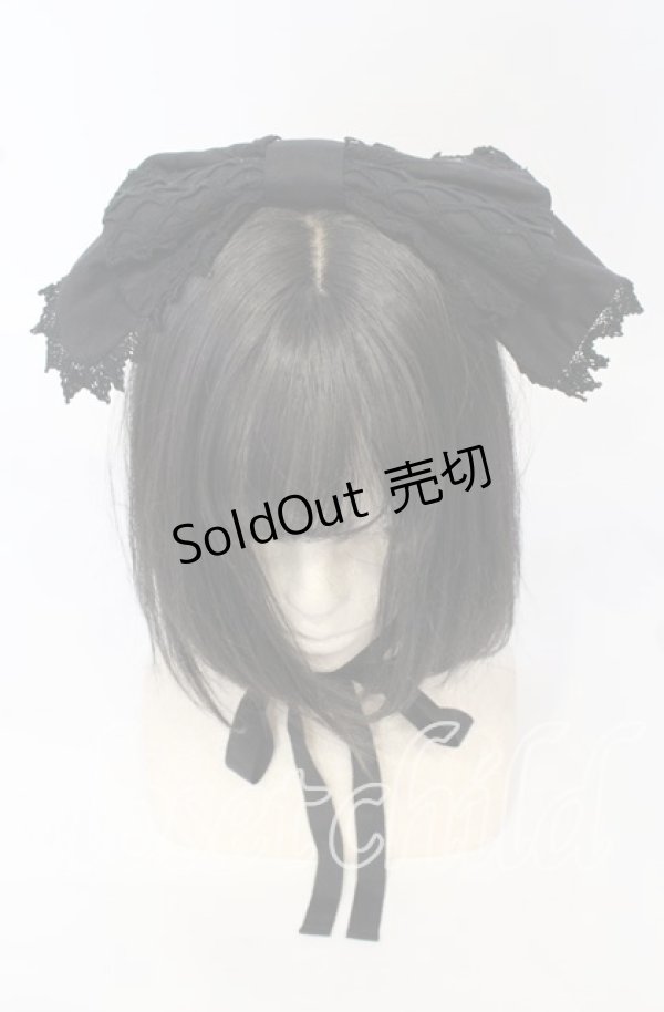 画像1: BABY,THE STARS SHINE BRIGHT / リボン型ヘッドドレス  クロ O-25-09-26-009-BA-AC-OW-ZT434-F005 (1)