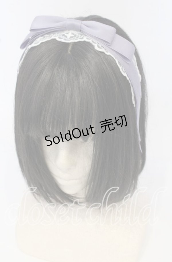 画像1: axes femme kawaii / レースリボンカチューシャ  ラベンダー O-25-09-26-017-AX-AC-OW-ZT488-F006 (1)