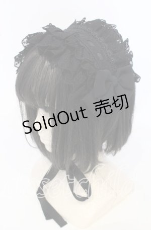 画像: Vallee lys / Lace Enchantment Headdress  クロ O-25-09-26-018-GO-AC-YM-OS