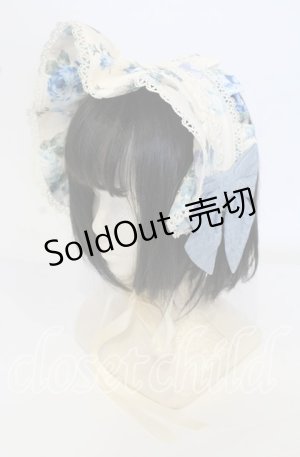 画像: axes femme kawaii / アンティークローズ柄ハーフボンネット  生成り O-25-09-26-027-AX-AC-IG-OS