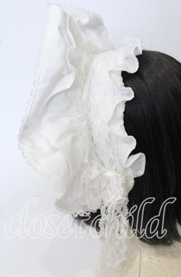 画像2: Angelic Pretty / トーションレースブリム付カチューシャ  シロ O-25-09-26-029-AP-AC-IG-ZT444 (2)