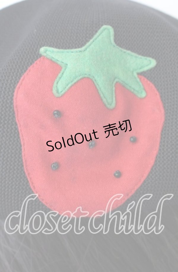 画像3: Heart E / いちごベレー  クロ×アカ O-25-09-26-031-LO-AC-OW-ZT511 (3)