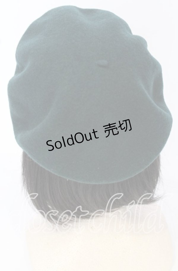 画像2: 【SALE】Heart E / ウールベレー  グリーン O-25-09-26-032-LO-AC-OW-ZT511 (2)