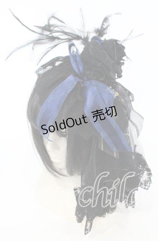 画像1: 【SALE】ALICE and the PIRATES / Vampire Princessカチューシャ  クロ×アオ O-25-09-26-005-PA-AC-OW-ZT488 (1)