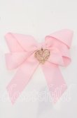 画像1: LOTUS ribbon / ハートチャームバレッタ  ピンク O-25-09-26-045-EL-AC-OW-ZT444-F002 (1)