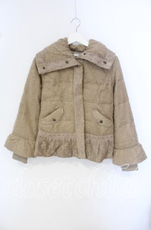 画像: axes femme / レース切り替えツイードブルゾン M キナリ O-25-09-27-039-AX-CO-OW-ZT1004D