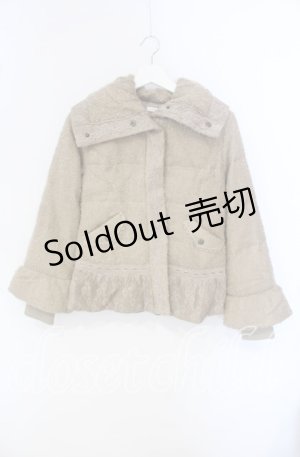 画像: axes femme / レース切り替えツイードブルゾン M キナリ O-25-09-27-039-AX-CO-OW-ZT-C048