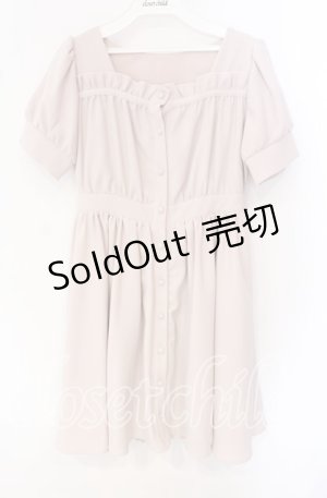 画像: evelyn / スクエアネックワンピース  ピンク O-25-09-27-043-LO-OP-IG-OS