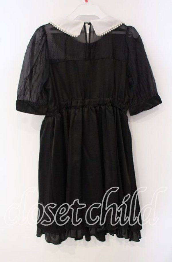 画像3: Ank Rouge / サテンワンピース  クロ×シロ O-25-09-27-044-CA-OP-IG-ZT023 (3)