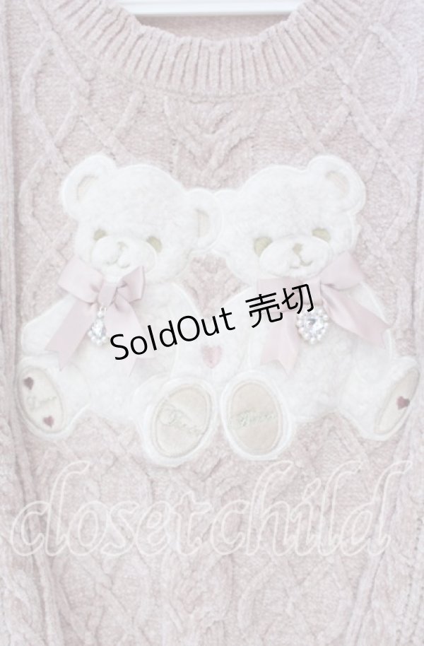 画像2: LIZ LISA / TwinBearsニットトップス  ピンク O-25-09-27-047-LO-TO-IG-OS (2)