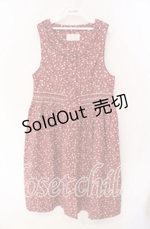 画像: Jane Marple / くるみボタンジャンパースカート  アカ O-25-09-27-051-JM-OP-IG-OS