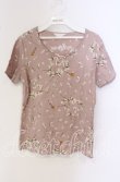 画像1: PINK HOUSE / すずらんリースプリントTシャツ  ピンク系 O-25-09-27-056-LO-TS-IG-ZT357 (1)