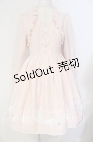 画像: Amavel / くまプリント入りボレロ風ワンピース F ピンク O-25-09-27-006-CA-OP-OW-OS