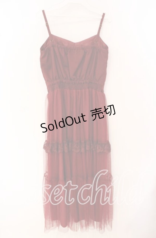 画像3: axes femme / コルセット風編上ジャンスカ F アカ O-25-09-27-061-AX-OP-IG-OS (3)