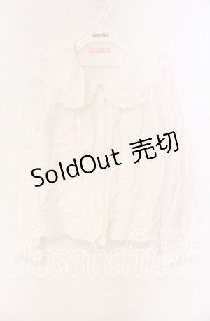 画像: Honey Cinnamon / フラワーコットンフリルブラウス F シロ O-25-09-27-065-LO-BL-OW-OS