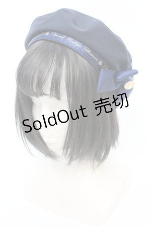 画像: Amavel / メッセージリボン付ベレー帽  ネエビー O-25-09-27-1001-CA-AC-IG-ZT511