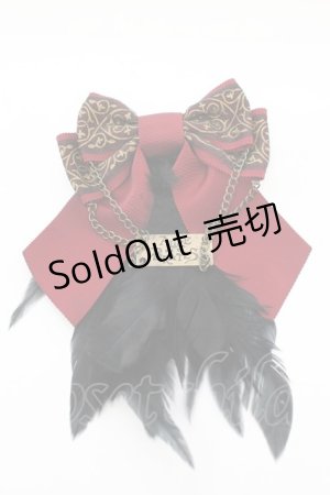 画像: 【SALE】ALICE and the PIRATES / APプレートリボンブローチ  ワイン×クロ O-25-09-27-1041-PA-AC-OW-ZT394-F006