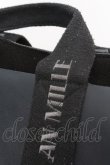 画像2: An MILLE / 2WAY ロゴトートバッグ  ブラック O-25-09-27-1005-EL-BG-YM-ZT501 (2)