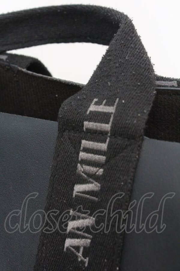 画像2: An MILLE / 2WAY ロゴトートバッグ  ブラック O-25-09-27-1005-EL-BG-YM-ZT501 (2)