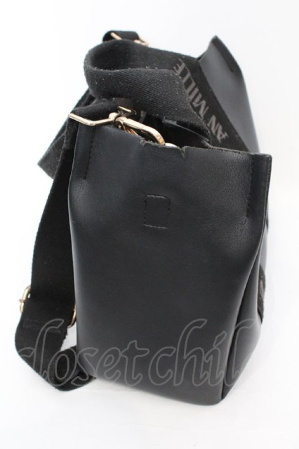 画像4: An MILLE / 2WAY ロゴトートバッグ  ブラック O-25-09-27-1005-EL-BG-YM-ZT501 (4)