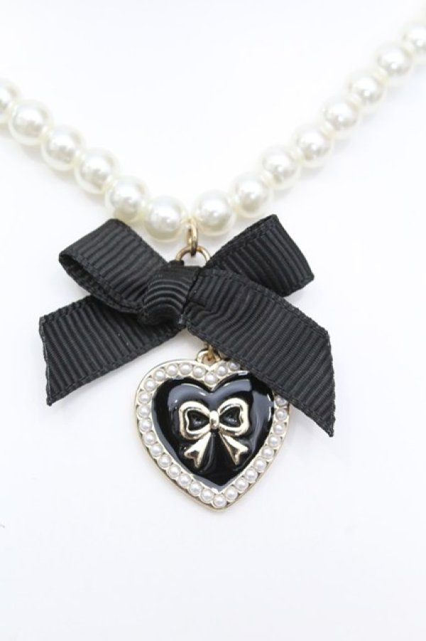 画像1: m petit by misako / パールリボンネックレス  ゴールド O-25-09-27-1017-LO-AC-OW-ZT486-F001 (1)