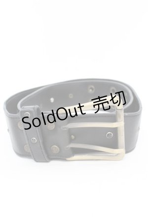 画像: Ozz On / ダブルホールベルト  ブラック O-25-09-27-1021-OO-ZA-OW-ZT444