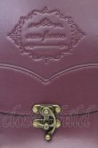 画像2: axes femme / 型押しフラップサッチェル 27×34×10.5cm ワイン O-25-09-27-1003-AX-BG-IG-ZT500 (2)